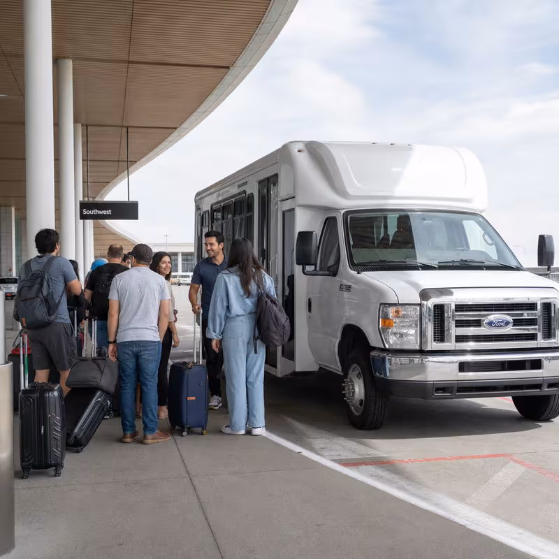 Black Mercedes Sprinter van staged for an Oklahoma City Airport Transportation group