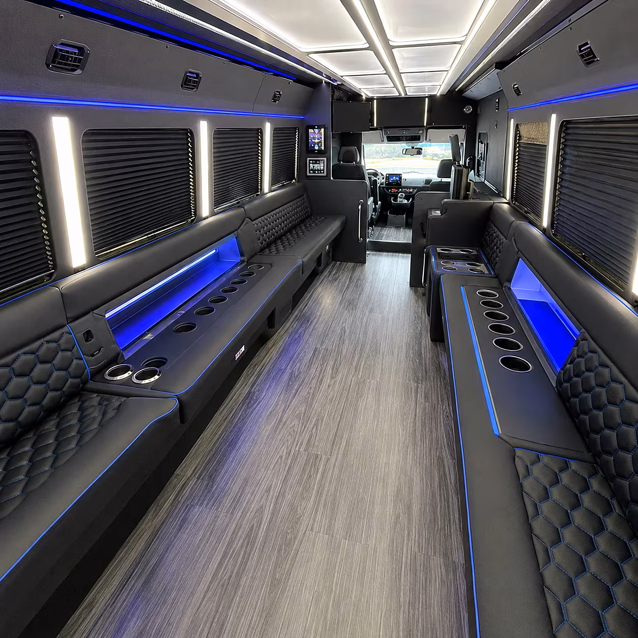 Oklahoma City Bachelor & Bachelorette Transportation party bus interior