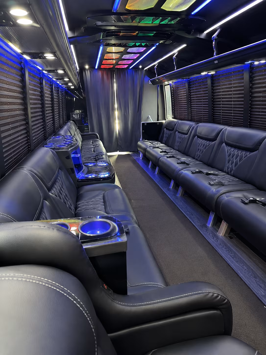 Oklahoma City Bachelor & Bachelorette Transportation party bus interior