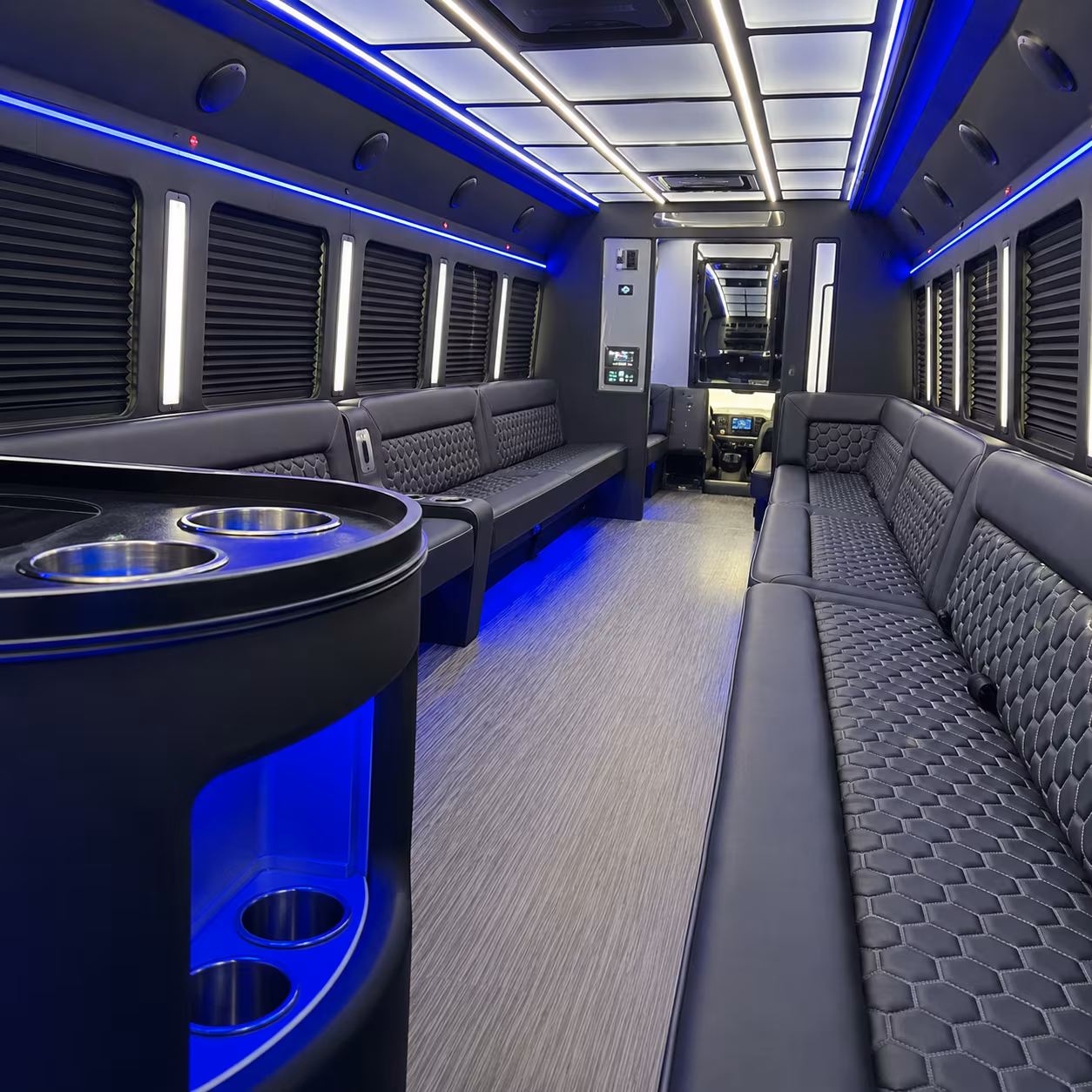 Oklahoma City Birthday, Sweet 16, & Quinceañera Transportation party bus exterior