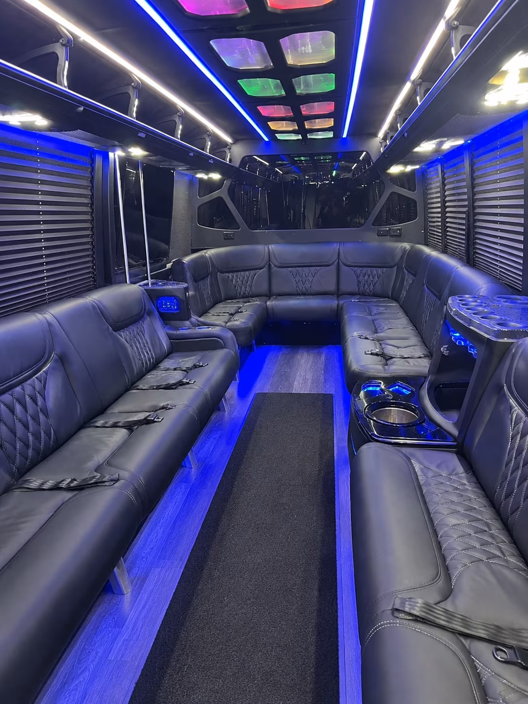 Oklahoma City Prom & Homecoming Transportation party bus interior
