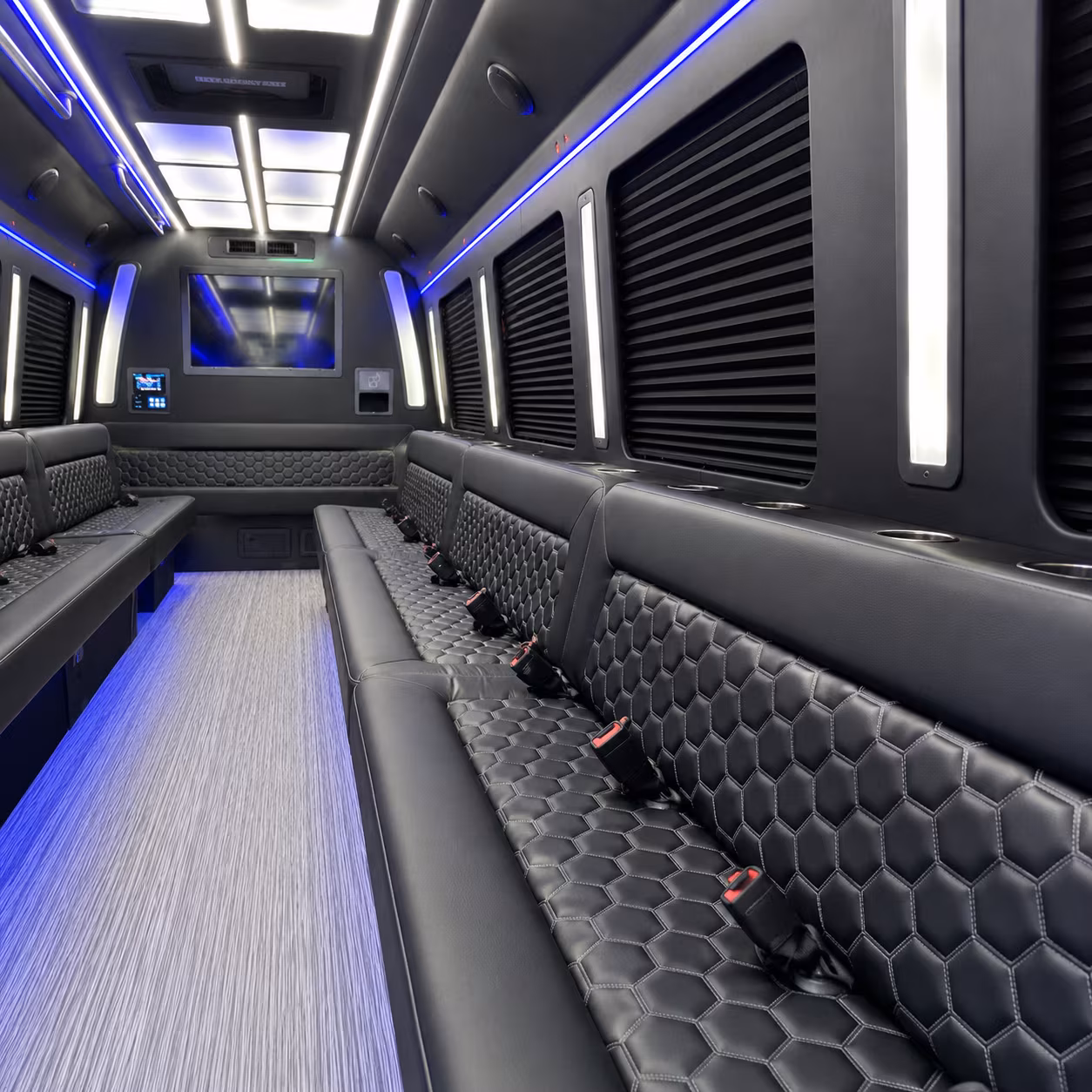 Oklahoma City Sporting Event Transportation party bus exterior