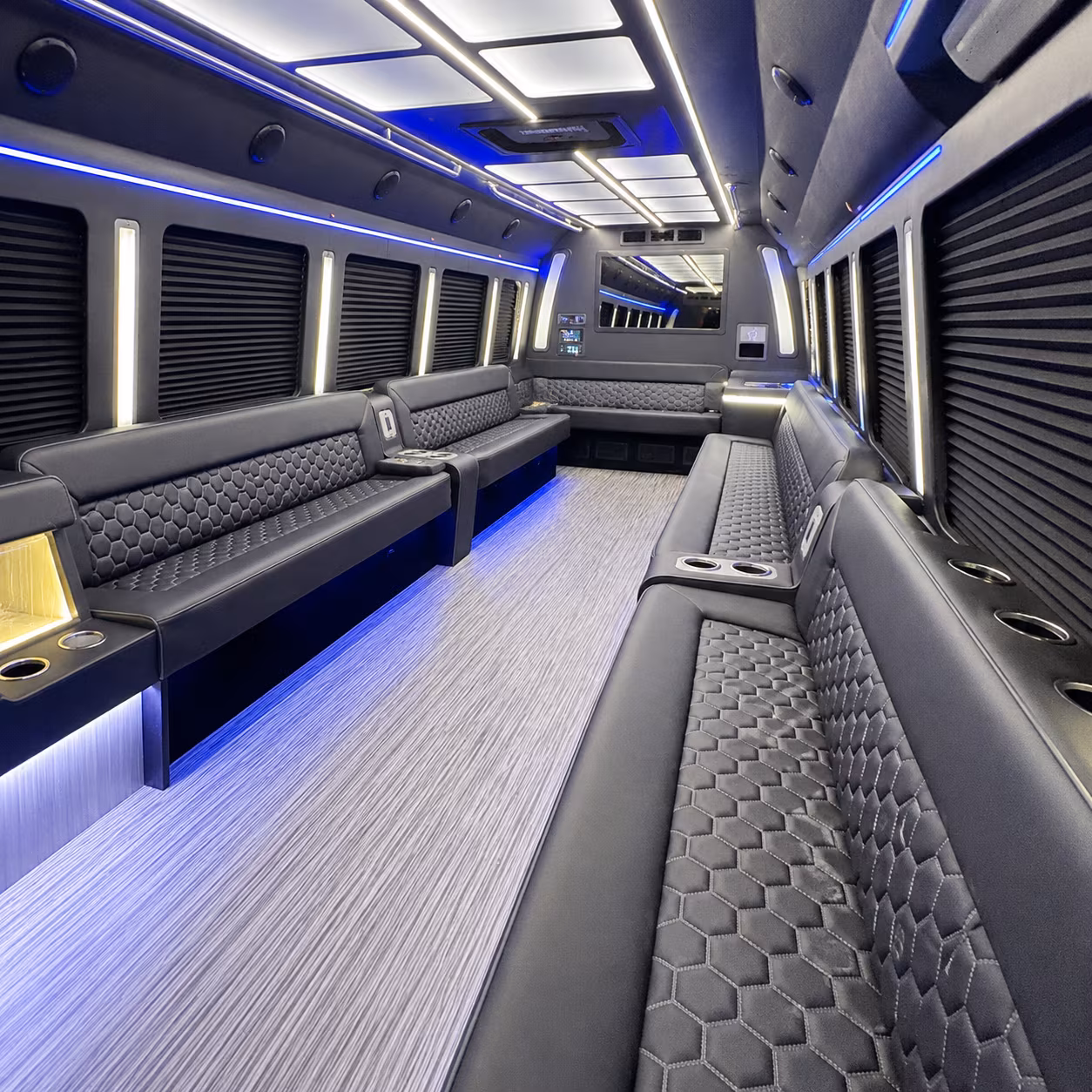 Oklahoma City Winery Tour & Pub Crawl Transportation party bus interior